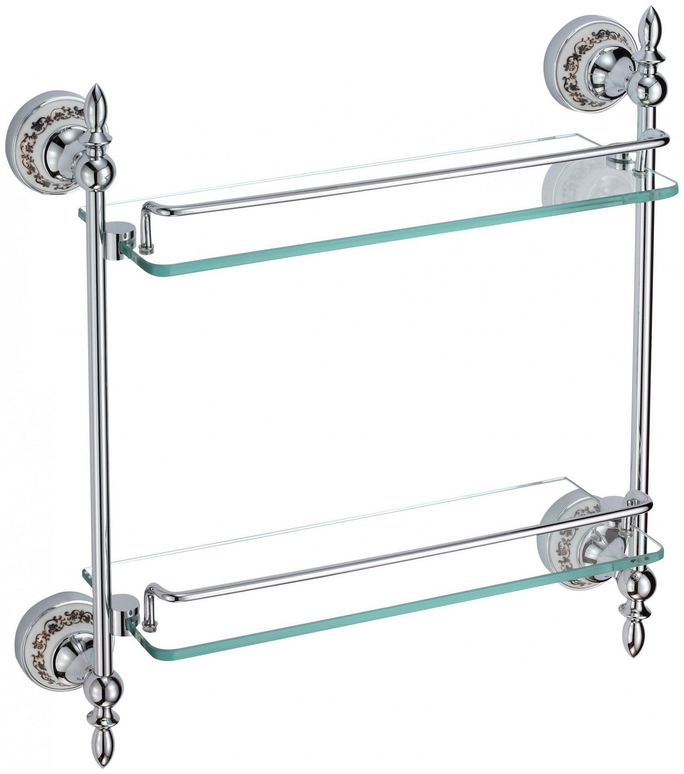 Изображение товара Полка прямая двойная стеклянная 40 см Savol 68a S-06822A