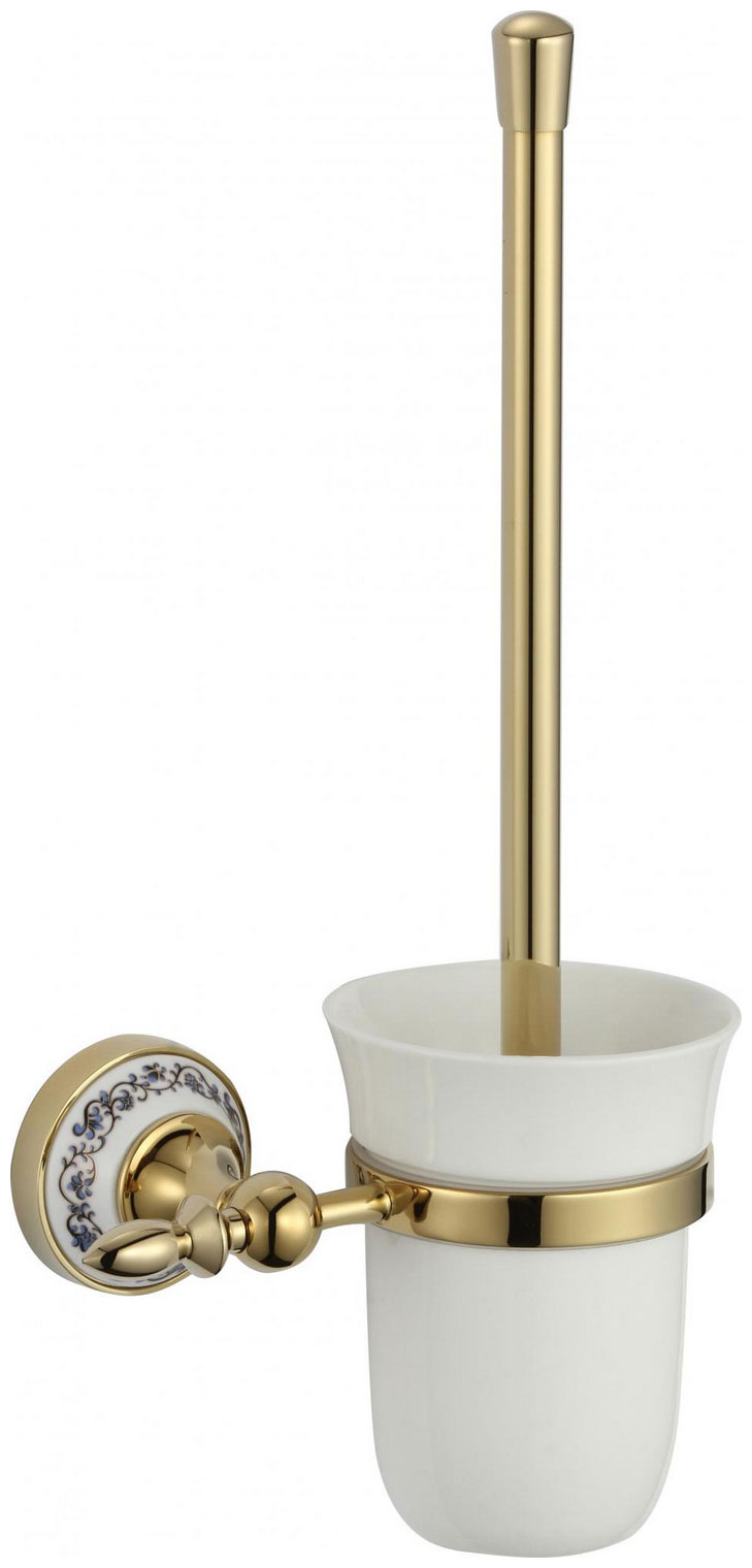 Изображение товара Туалетный ершик с настенным держателем Savol 68b S-06894B золотой