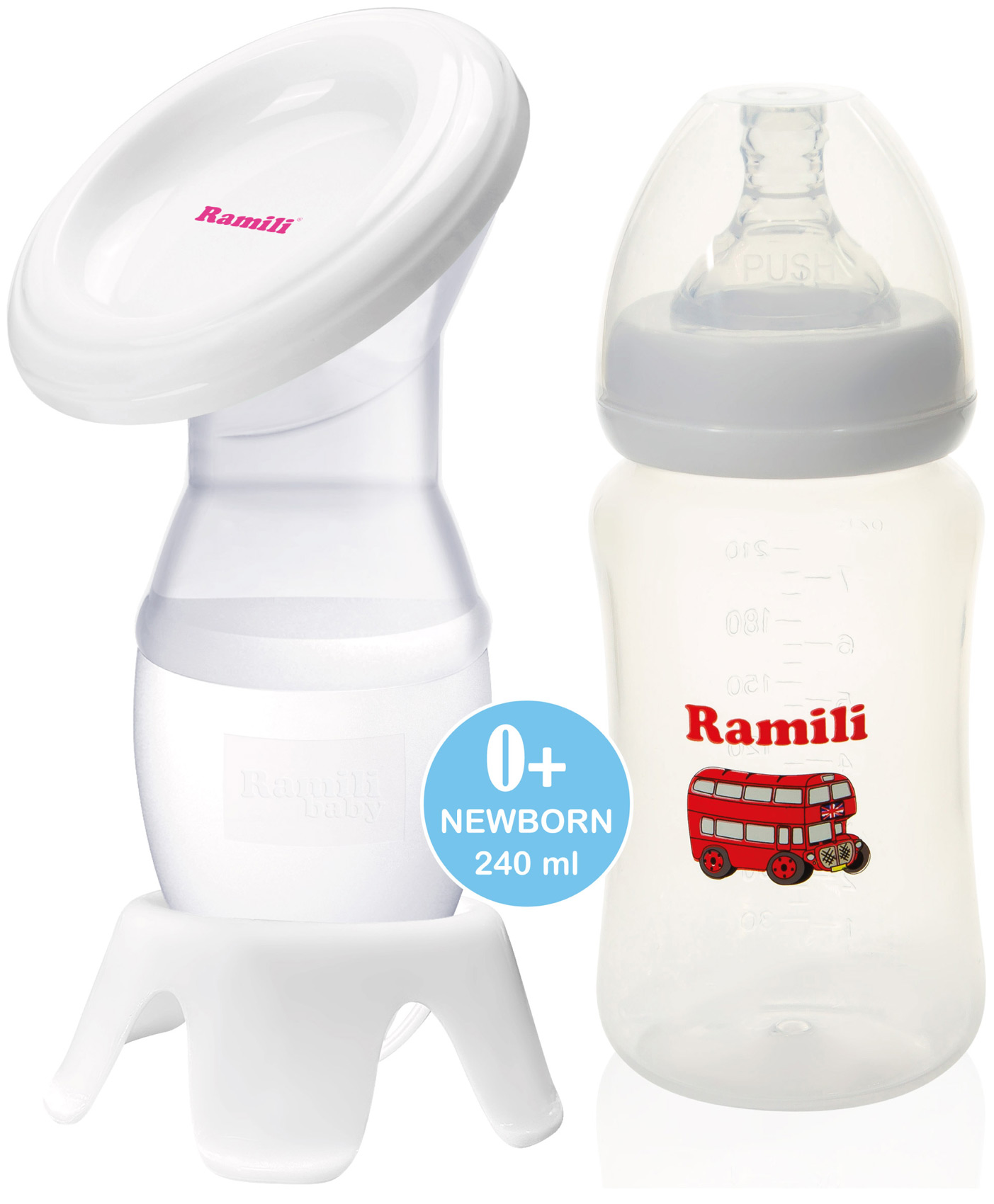 Молокоотсос Ramili MC200 с противоколиковой бутылочкой 240ML