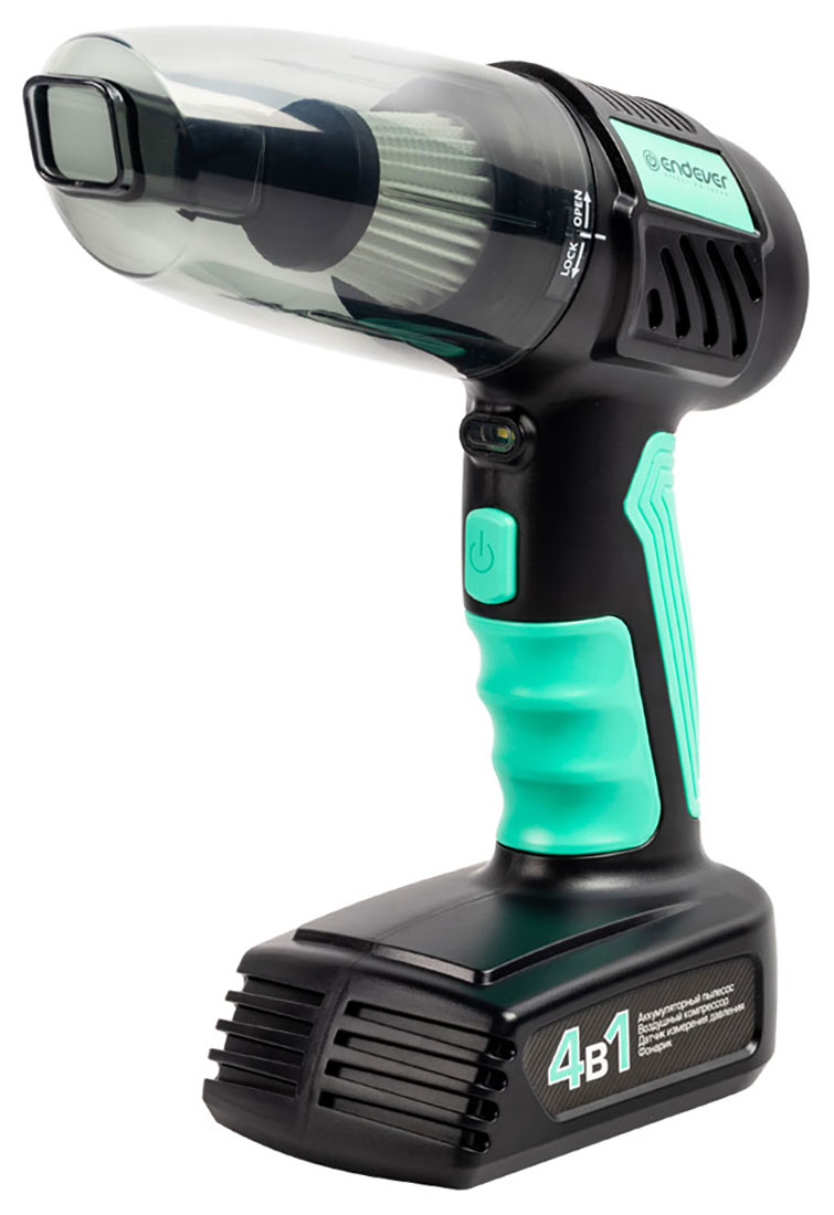 Пылесос автомобильный 4 в 1 Endever SkyClean VC-295 90363, мятный/черный