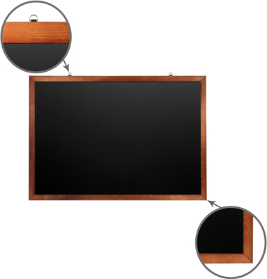Доска для мела магнитная Brauberg (60х90 см) черная деревянная окрашенная рамка 236891