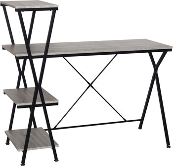 Стол на металлокаркасе Brabix LOFT CD-004 (ш1200*г535*в1110мм) 3 полки цвет дуб антик 641219 стеллаж brabix loft sh 003 ш600 г350 в1500мм 5 полок цвет дуб антик 641235