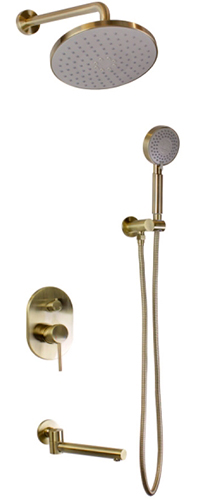 фото Душевая система bronze de luxe scandi/бронза (14582br)