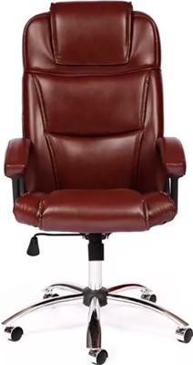 Офисное кресло Tetchair BERGAMO (хром) (кож/зам коричневый 2 TONE) кресло офисное tetchair ch 902 доступные цвета обивки натур чёрная кожа