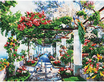 

Вышивка бисером Белоснежка, 9092-CM Павлины на прогулке