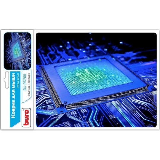 

Коврик для мышек Buro BU-R51768 Мини рисунок/процессор 220x180x2мм