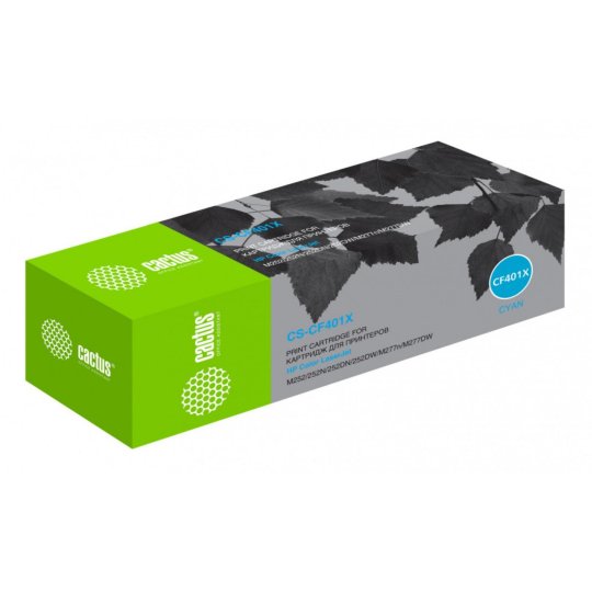 

Картридж лазерный Cactus CS-CF401X CF401X голубой (2300стр.) для HP CLJ M252/252N/252DN/252DW/M277n/M277DW