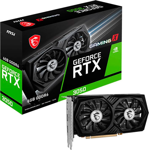 фото Видеокарта msi geforce rtx 3050 gaming x 6g