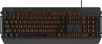 Игровая клавиатура Hiper GK-5 PALADIN чёрная (USB Xianghu Blue switches Янтарная подсветка Влагозащита)