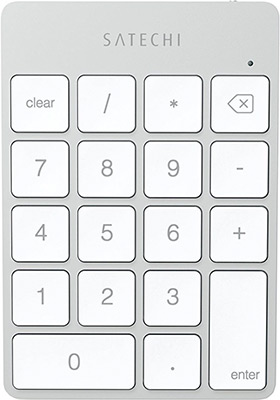 

Клавиатура Satechi Aluminum Slim Keypad Numpad, серебристый (ST-SALKPS)