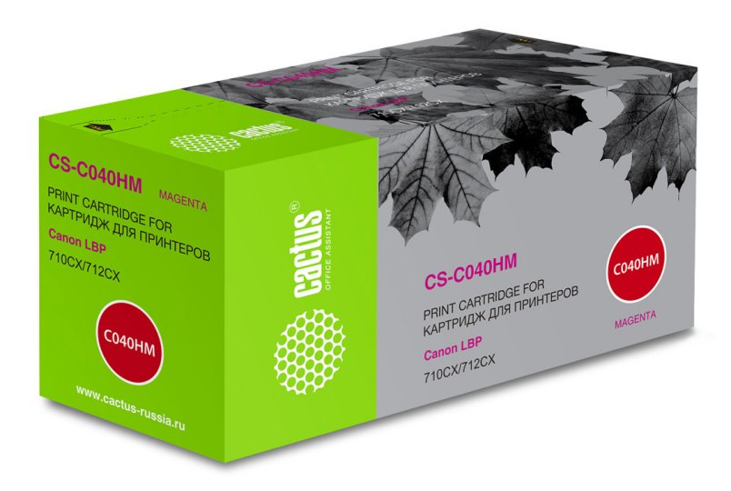 

Картридж лазерный Cactus CS-C040HM 040 H M пурпурный (10000стр.) для Canon LBP 710CX/712CX I-Sensys
