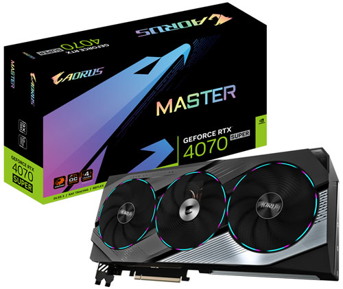 фото Видеокарта gigabyte geforce rtx4070 super aorus master 12gb (gv-n407saorus m-12gd)