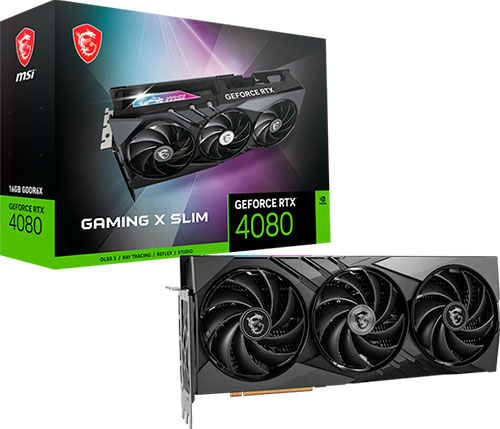 фото Видеокарта msi geforce rtx 4080 16gb gaming x slim