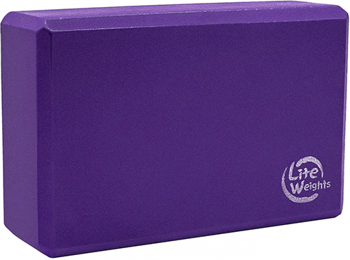 Блок для занятий йогой Lite Weights (5496LW) фиолетовый