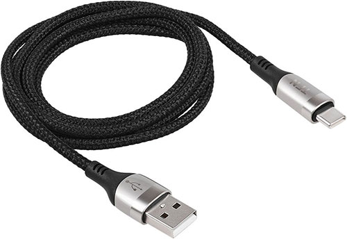 фото Дата-кабель tfn usb - typec, нейлон, 1.2 м, серый (tfn-c-blz-ac1m-ni)