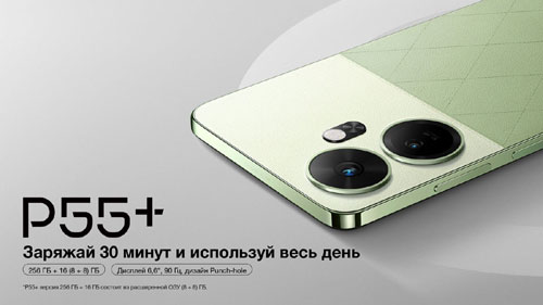 Смартфон Itel P55 P663LN 2568 Royal Green
