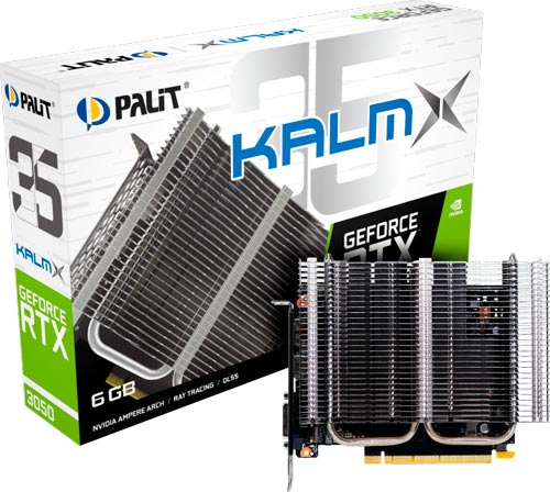 фото Видеокарта palit geforce rtx 3050 kalmx 6gb (ne63050018je-1070h)