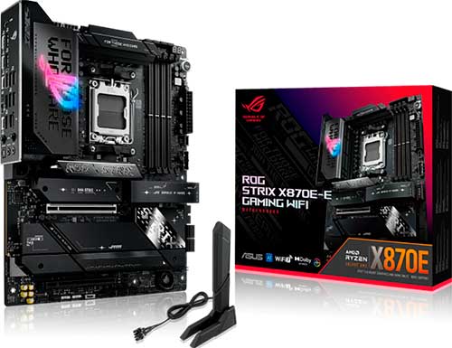 

Материнская плата Asus ROG STRIX X870E-E GAMING WIFI, Черный