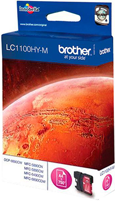 

Картридж Brother, LC 1100 HYM пурпурный