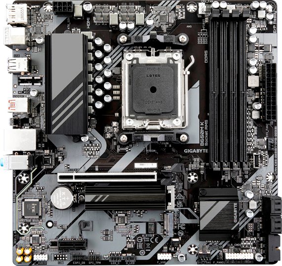 

Материнская плата Gigabyte B650M K (AM5, mATX), Черный