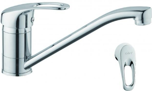 Изображение товара Смеситель для кухни D-Lin хром однорычажный с поворотным изливом 11.5x22 см