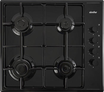 

Встраиваемая газовая варочная панель Simfer, H 60 Q 40 B 413