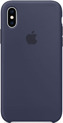 

Чехол (клип-кейс) Apple, Silicone Case для iPhone XS цвет (Midnight Blue) тёмно-синий MRW92ZM/A