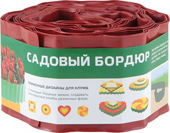

Бордюр для газонов, грядок Park (С) H=20 cm L=9 m красный 256011