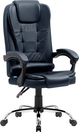 фото Игровое кресло defender ares, синий, pu, 3 класс, мягкий подлокотник