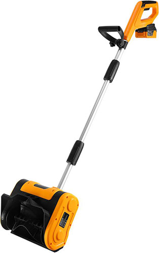 

Снегоуборщик аккумуляторный Deko ST212-5, 20В, 2*5.0 Ач, желто-черный