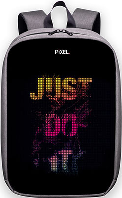 

Рюкзак с LED-дисплеем Pixel, MAX - SILVER светло-серый (PXMAXSI01)