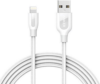 

Кабель ANKER, PowerLine+ Lightning 90 см. белый