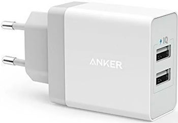 Сетевое зарядное устройство ANKER 24W 2-Port USB Charger белый & Micro cable