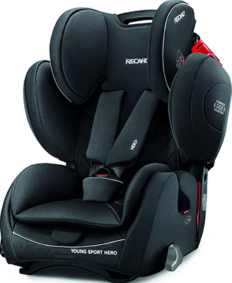 Автокресло Recaro Young Sport Hero гр. 1/2/3 расцветка Performance Black фото