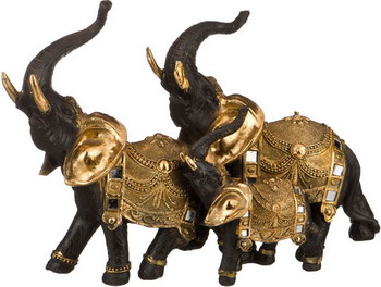 

Статуэтка Lefard, ''Три слона'' длина 30 см высота 23 см черный золотой 252-531
