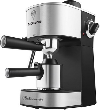 

Кофеварка Polaris PCM 4011 Brilliant Collection, Нержавеющая сталь/черный