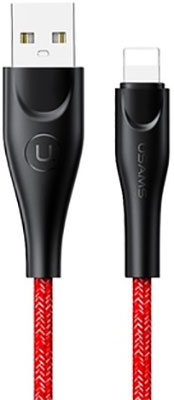 Фото - Кабель Usams SJ394 USB - Lightning (2 м) нейлоновая оплетка красный (SJ394USB02) кабель для apple lightning aukey kevlar cb akl1 bl 1 2 м чёрный