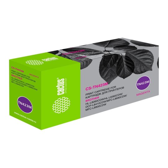 

Картридж лазерный Cactus CS-TN423M TN-423M пурпурный (4000стр.) для Brother DCP L8410CDW/HL L8260CDW/MFC L8690CDW