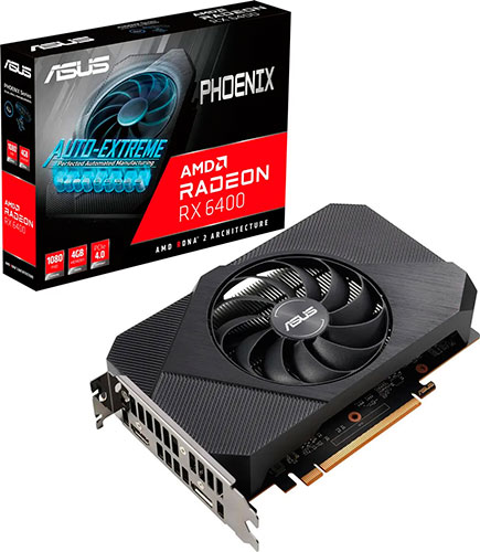 фото Видеокарта asus radeon rx 6400 4gb (ph-rx6400-4g)