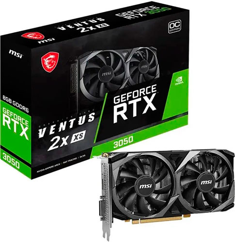 фото Видеокарта msi geforce rtx 3050 ventus 2x xs 8g oc