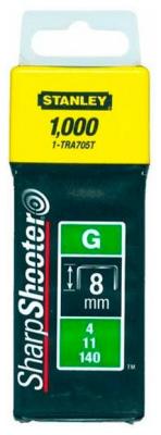 

Скоба для степлера Stanley, 8 мм тип ''G'' (4/11/140) 1000шт 1-TRA 705 T