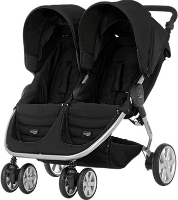 Коляска Britax Roemer B-Agile Double Cosmos Black 2000023161 коляска britax детская прогулочная коляска britax b agile 4 plus с капором sand beige