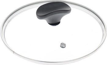 

Крышка TVS с ручкой стеклянная с метал/обод 26 см с клапаном