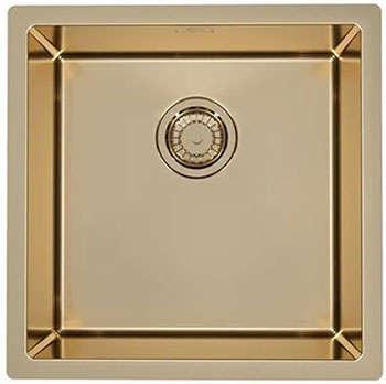Изображение товара Кухонная мойка Alveus QUADRIX MONARCH 30 GOLD 450X450X200 с выпуском без сифона (1103319)