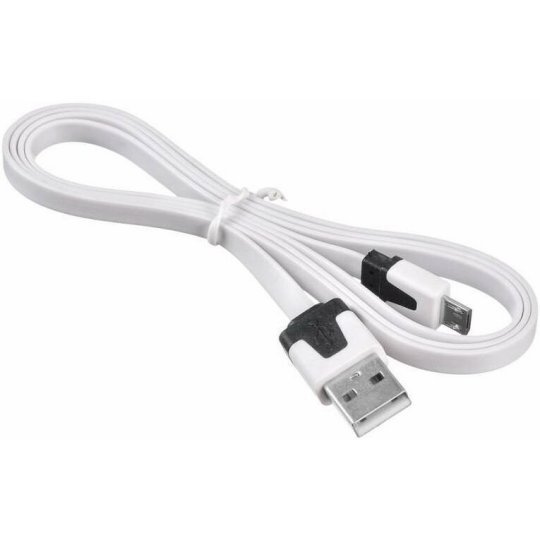 

Кабель Buro BHP MICROUSB 1M FLAT USB (m)-micro USB (m) 1м белый плоский