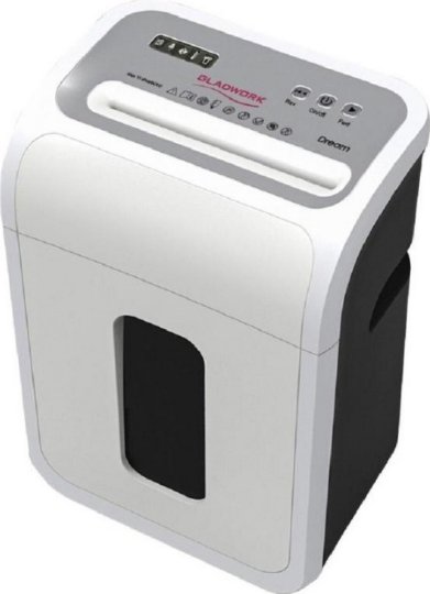 Уничтожитель бумаги шредер Gladwork Dream P-20CD серый секрP-4 фрагменты 20лист 20лтр скрепки скобы плкарты CD 16999₽