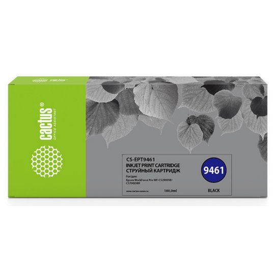 

Картридж струйный Cactus CS-EPT9461 T9461 черный (180мл) для Epson WF-C5290DW/WF-C5790DW