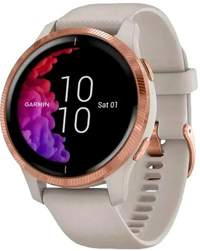 фото Часы garmin venu light sand/rose gold (010-02173-24)