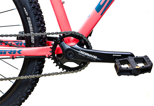 Велосипед женский горный Stark Viva 273 HD рама 145 коралловыйсерый HQ-0014223