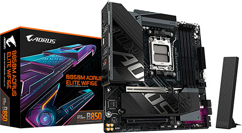 

Материнская плата Gigabyte B850M Aorus ELiTe WiFi6E, Черный